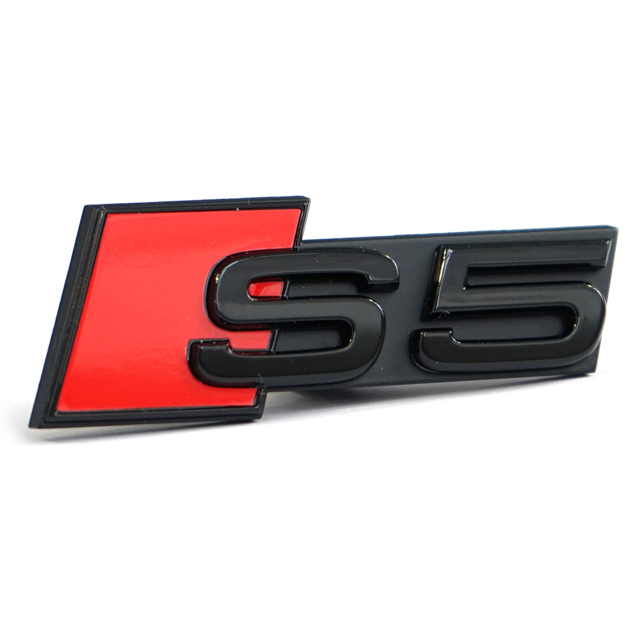 Audi 8W6071805 Clip S5 Lettering Tuning Radiator Grille Black Edition Emblem Black/Red