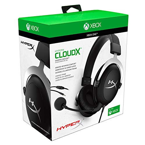 HyperX CloudX – Official Xbox Licensed Gaming Headset, Compatible with Xbox One and Xbox Series X|S, Memory Foam Ear Cushions, Detachable Noise-Cancellation Microphone - Black