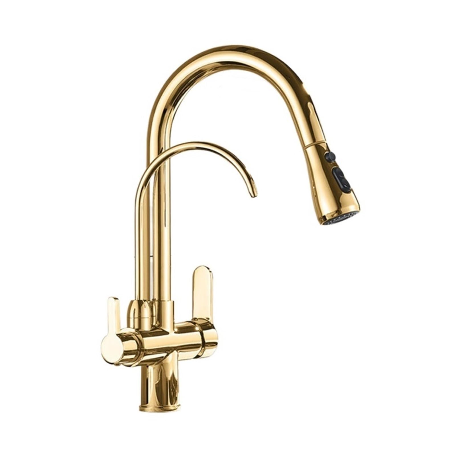 BHFPFZA den 360° Pull-Out Kitchen Faucet with Water Filter Three-Way Spray Mixer Easy Installat Slish Design for Modern Kitchens