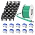 ECENCE 50m câble périphérique + 10x Connecteur + 100x Piquets de Terre pour Fixation, Kit d’Accessoires et de réparation pour Robot-Tondeuse Utilisation Universelle