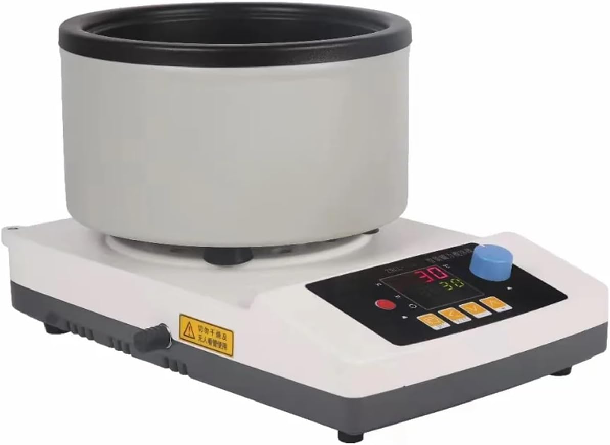 Lab Water Bath, Laboratory 1800rpm Water/Oil Bath 1000ml Thermostics Heating Pot with Magnetic Stirrer for Lab,