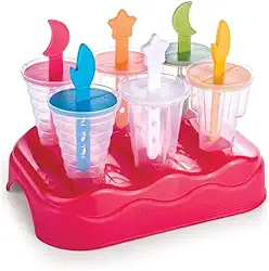 Conjunto De 6 Sorveteiras Picolé Espacial Plasútil Multicor 300 Ml