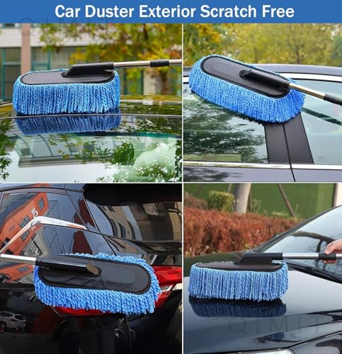 Image of California Car Duster Car Duster, Extendable Long Handle Microfiber Car Duster Exterior Scratch Free Car Cleaning Tool, Car Dust Brush for Truck,SUV, RV, Motorcycle, Vehicles Cleaning