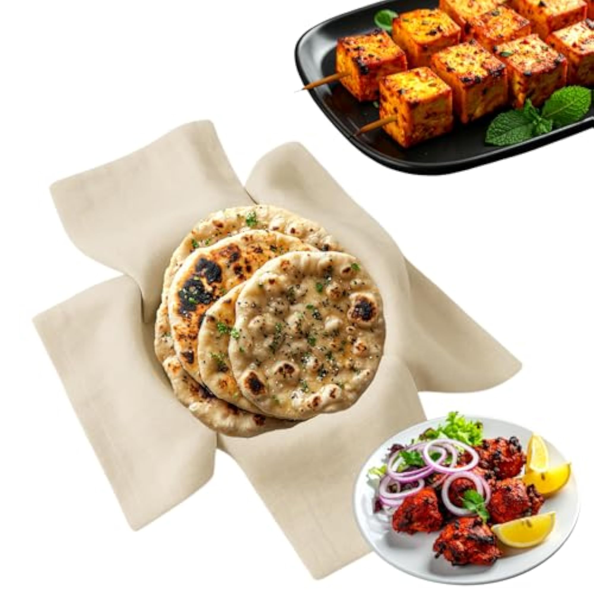 Double Layer Roti Wrap, Premium Cotton Cloth for Hot Case