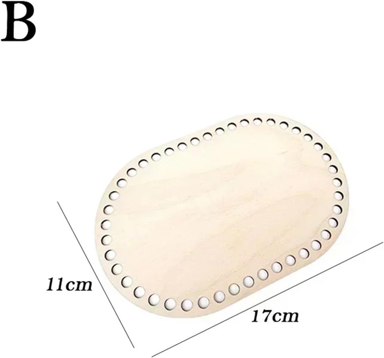 10pcs Oval Wooden Crochet Basket Base for DIY Weaving Craft Home Decor