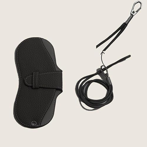 Miniatura 3 de Estuche portátil para lentes de sol de viaje con cordón, bolsa para gafas, soporte para lentes de sol para mujeres y hombres, clásico-negro