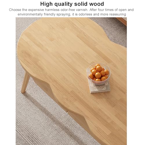 Table basse en bois massif solide et facile à assembler pour salon - 7