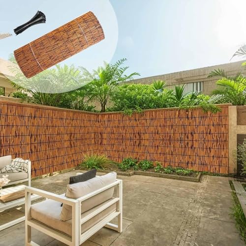 Générique Clôture D'intimité en Roseau Brise-Vue en Bambou Rouleaux De Clôture décorative Pare-Soleil Clôture De Protection pour Arrière-Cour Pergola Taille Personnalisée