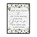 Stupell Industries Wash Hands Say Prayers Jesus Germs Everywhere Phrase Black Framed Wall Art, 16 x 20, Off- White