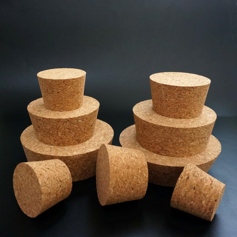 2Pcs/Lot Lab Big Size Top Dia 51mm to 105mm Wood Cork Cap Bottle Stopper Essential Oil Pudding Glass Bottle Lid(93x82x35mm)
