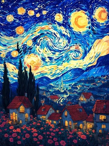 Éliminez le stress grâce au kit Diamond Painting 5D Ciel Étoilé Abstrait grand format Z-70