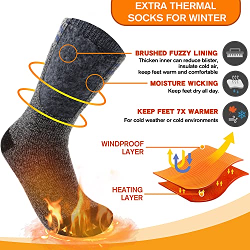 3 Pairs of Insulated Winter Socks for Men and Women