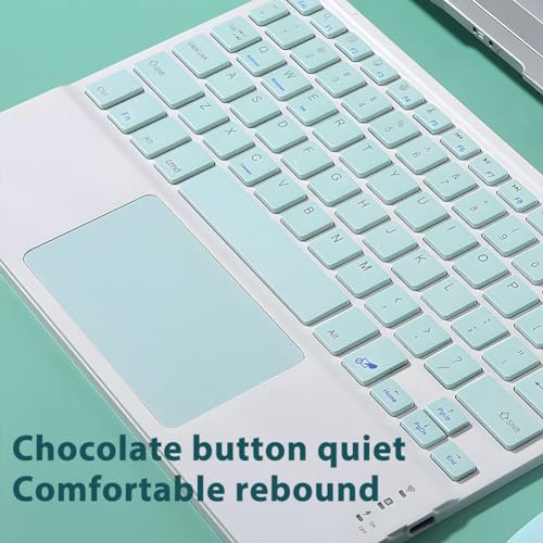 Teclado Bluetooth rosa de 10 pulgadas con touchpad para trabajar en tu tablet Android o iPad 7