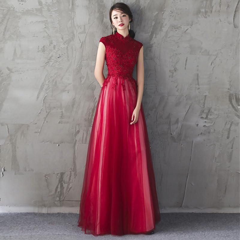 [Reiheikanemochi] パーティードレス 結婚式 ロングドレス 大人 ピアノ 発表会 演奏会用ドレス ロング丈 二次会