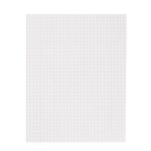 Vaessen Creative Lot de 10 toiles en plastique, feuilles de maille flexible pour travaux manuels, broderie et point de croix, dimensions 26 x 34 cm, blanc