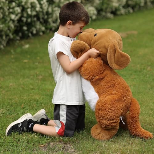 MorisMos riesen Golden Retriever Hund Kuscheltier XXL, 80cm lang groß Hund stofftier plüschtier,Geschenk Kinder Baby