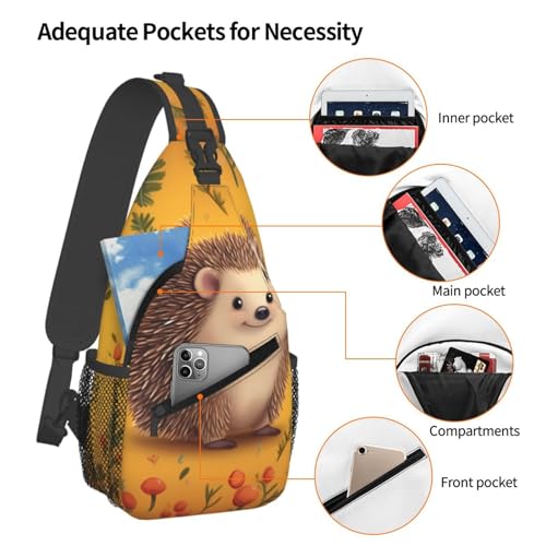 Mochila tipo sling negra para senderismo y viaje miniatura 3
