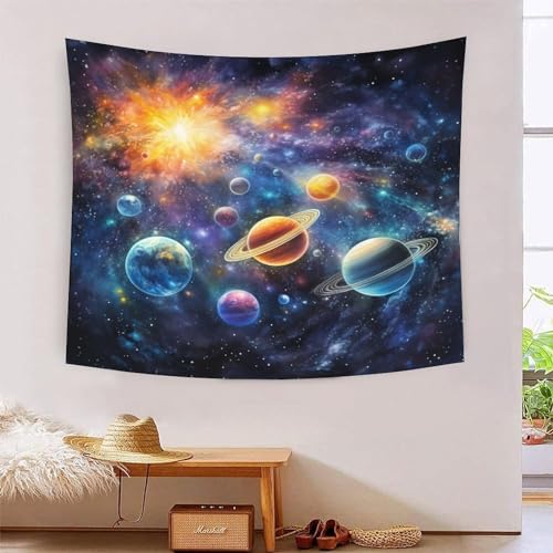 Tapisserie murale galaxie 3D pour creer un decor de chambre et dortoir