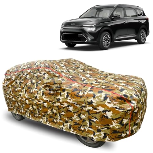 Image of GROOFOO Car Cover Compatible with Kia Carens | Camouflage, Waterproof, Dustproof, UV Protection | Military Jungle Design | Custom Fit, Triple Stitched | All Weather Body Cover