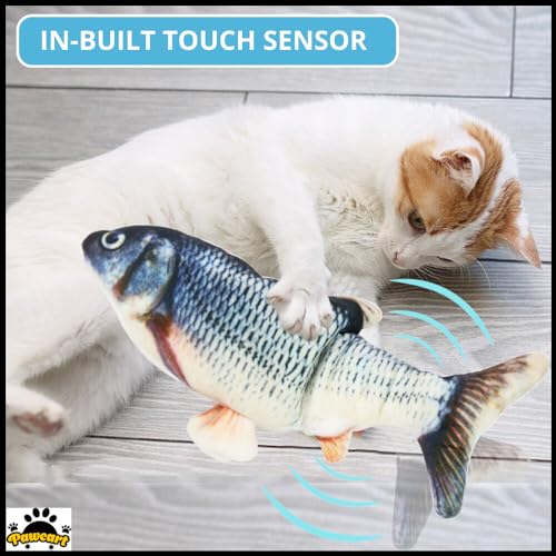 CRYSENDO-3D-Print-Floppy-Fish-Toy-with-Dancing-Tail-Simulation-Cat-Toys-to-Keep-Your-Pet-Active-Interactive-Wagging-Moving-Cat-Fish-for-Cat-Training-Pet-Play
