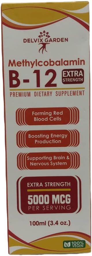 Miniatura 6 de Gotas de vitamina B12 para mujeres y hombres Metilcobalamina B12 líquido, 3.4 fl oz gotas sublinguales de metilcobalamina B12 extra fuerte para