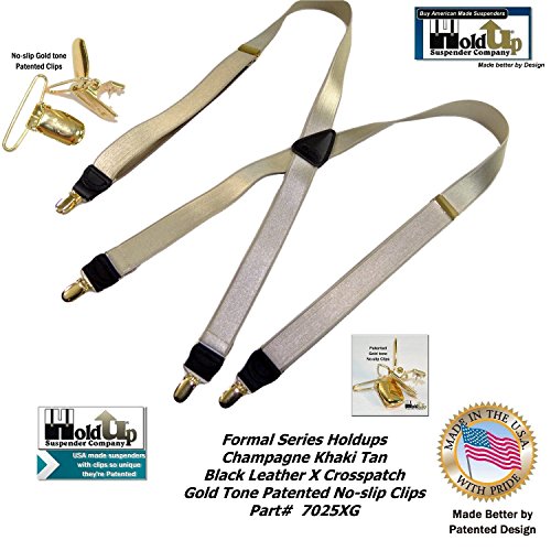 Image of Hold-Up Formal Series Men's X & Y-Back Suspenders with No-Slip Clips