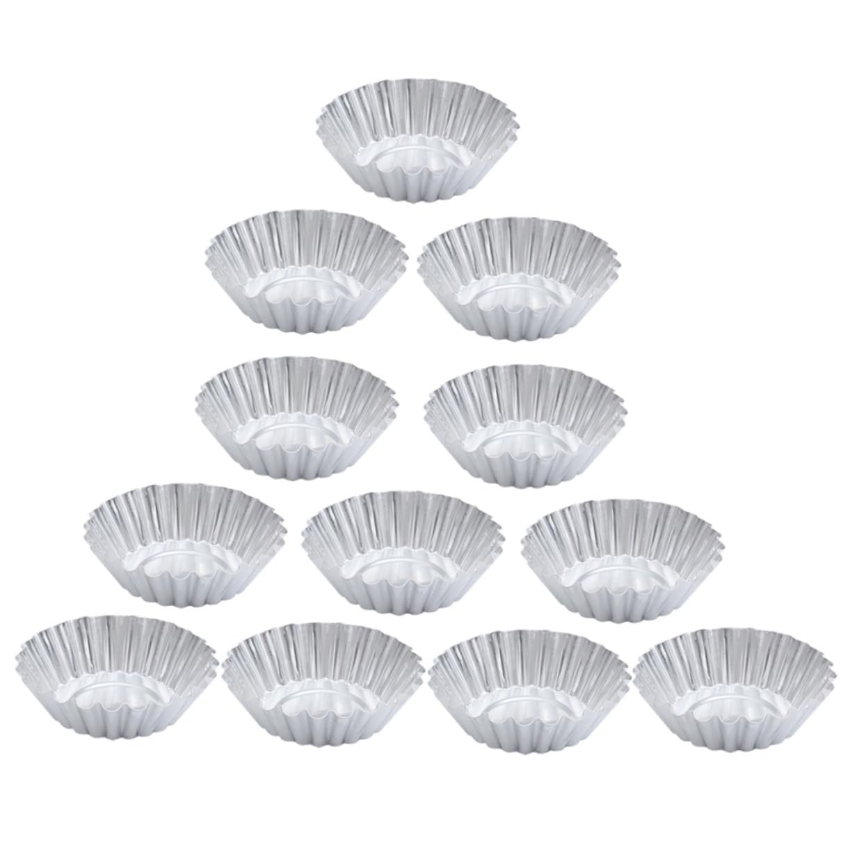 Moule Alliage D'aluminium Œufs en Tartelettes à 100 Pièces aux Argenté