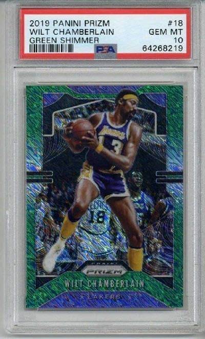 2019 Panini Prizm Shimmer #18 Wilt Chamberlain Le 02/25 Psa 10 Low Pop - Basketball Cards