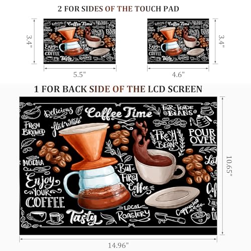 Image of Laptop Notebook Skin Sticker Cover Decal, 12 13 13.3 14 15 15.4 15.6 inch Laptop Vinyl Skin Sticker Cover Art Protector Decal Universal, Coffee Time