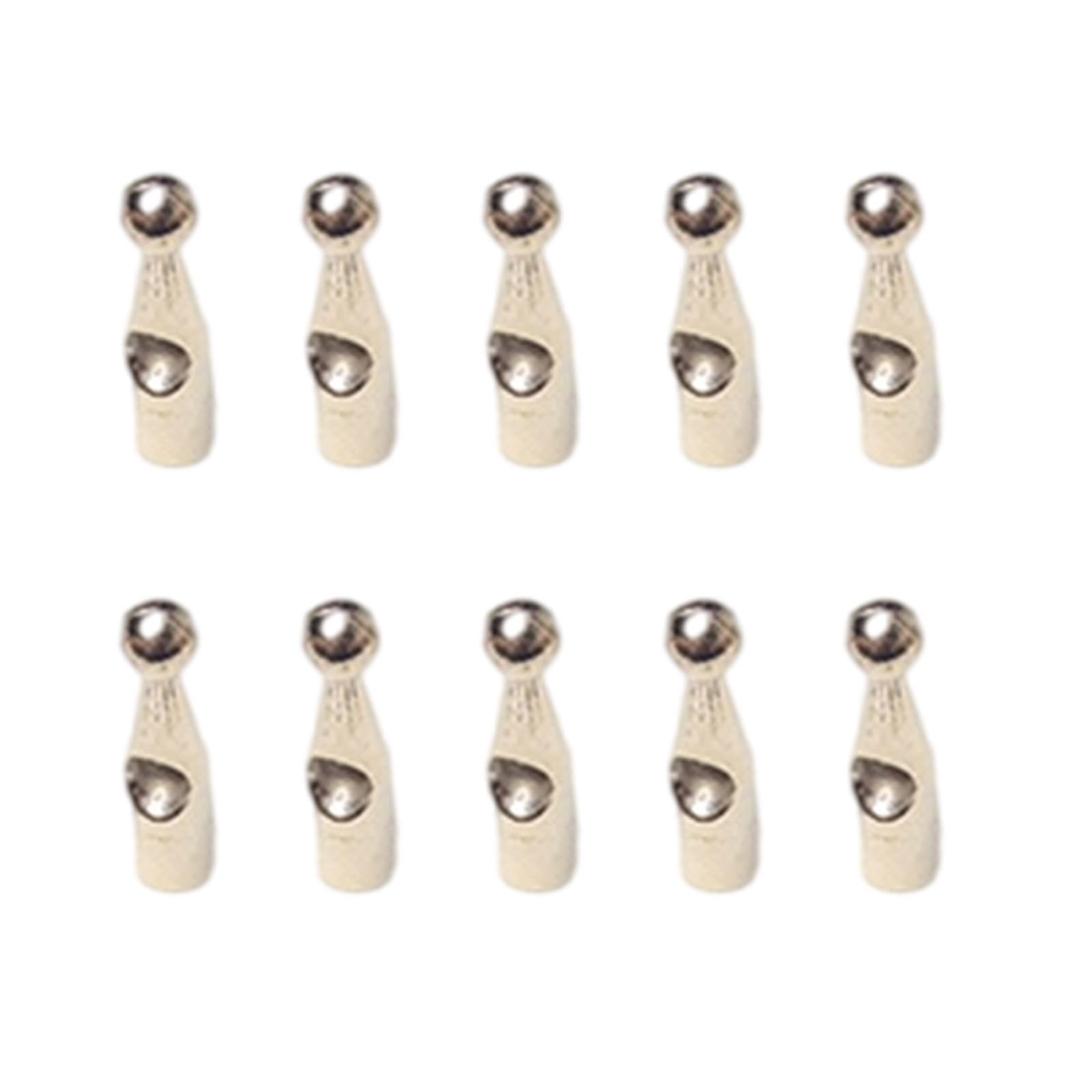 Zeizafa 10pcs Umbrella Tail Beads Metal End Caps For 4mm Umbrella Repair And Metal Tips For 4mm Diameter Bone