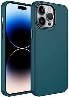 Spia Apple iPhone 14 Pro Max Kılıf Koyu Yeşil Luma Metal Kamera Lens Çerçeveli Kapak Orijinal Esnek Dayanıklı Darbe Karşıtı Koruyucu Yeni Nesil Tasarım (Apple iPhone 14 Pro Max, Koyu Yeşil)