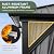 Aoxun 10' X 12' Hardtop Gazebo, Aluminum Outdoor Gazebo with Galvanized Steel Double Roof Canopy, Permanent Metal Gazebo with Curtain and LED Outdoor Waterproof Hanging Lights, Square Foundation