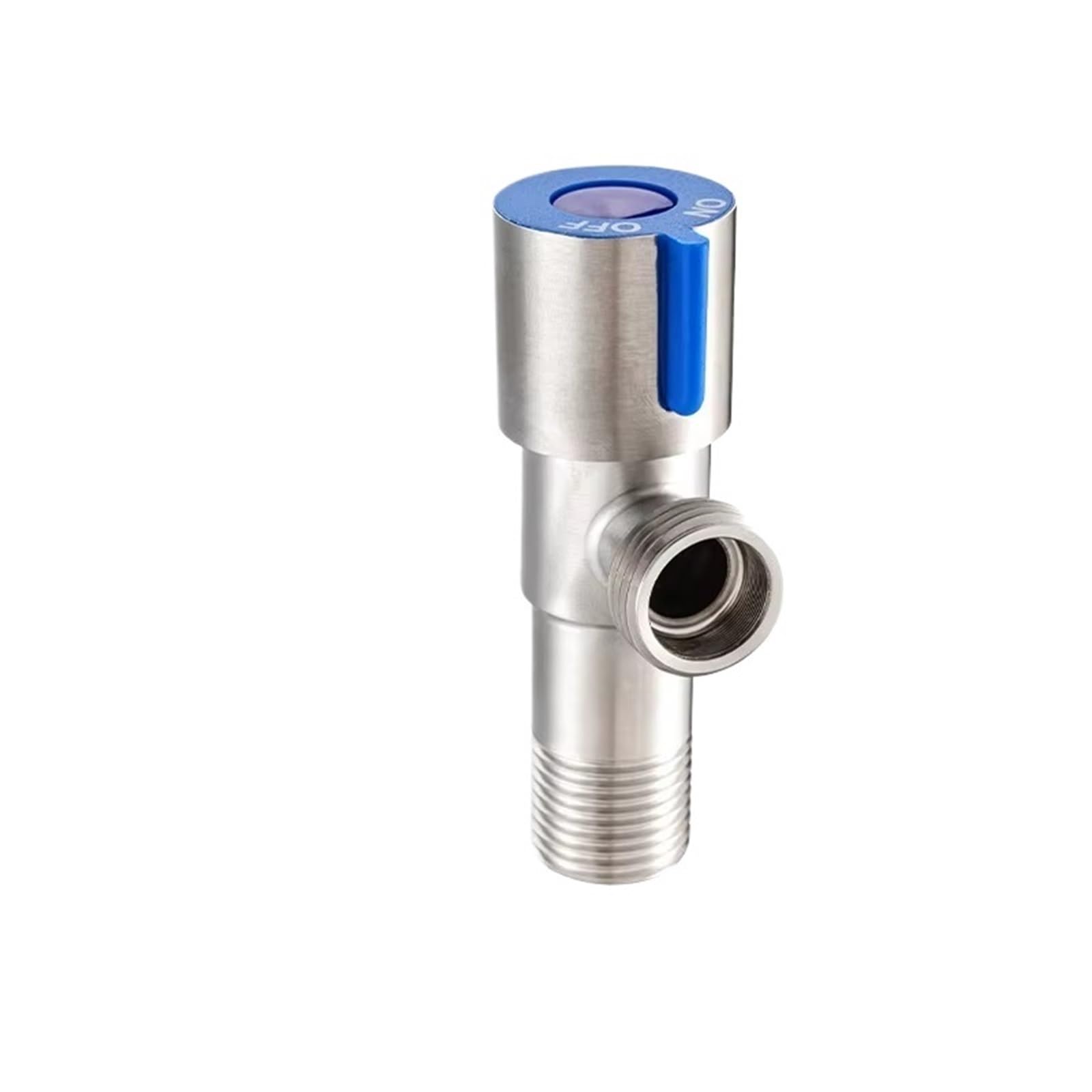 Yilwpv Blue 2 Pcs G1/2 Stainless Steel Hot Cold Inlet Valve Toilet Filling Angle Valves Sink Basin Water Heater Faucet For Bathroom Accessories For Bathroom(Blue)