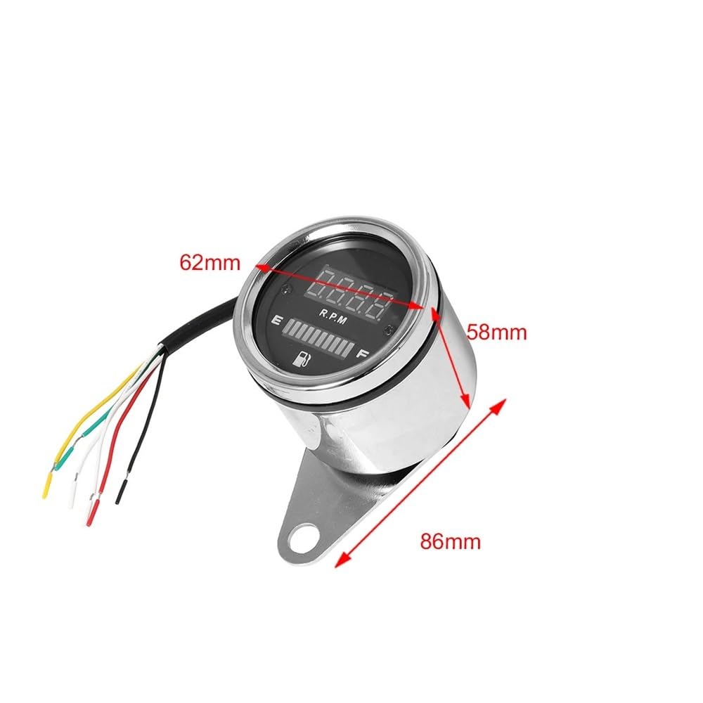 Contagiri contachilometri Indicatore Contagiri Moto Indicatore Livello Carburante Olio 12V LED Display Digitale Bcaklight Universale Per Street Fighter Cruiser