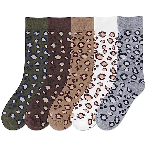 Image of IIG Women's Fashion Cute Cotton Socks Novelty Funny Above Ankle Crew Socks Holiday Gifts for Women 4 /5 Pairs