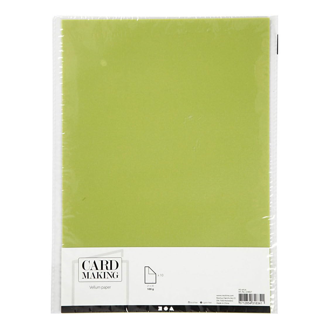 Happy Moments Vellum Paper and cellophane, Light Green, One Size