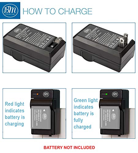 Bm Dmw-Blg10 Battery Charger For Panasonic Lumix Dc-G100 Dc-Zs80 Dc-Gx9 Dc-Lx100 Ii Dc-Zs200 Dc-Zs70 Dmc-Gx80 Dmc-Gx85 Dmc-Zs60 Dmc-Zs100 Dmc-Gf6 Dmc-Gx7K Dmc-Lx100K Cameras - Dmw-Btc9 Replacement #TOP2