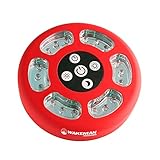 Wakeman Camping Light, Hanging LED Tent Light with 70 Lumen, Adjustable Brightness, Timer, Dimmer Outdoors (Red) (for Camping Hiking Reading)