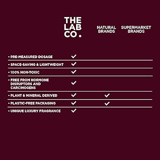 The Lab Co. Laundry Detergent Strips Washing Sheets | Eco Ultra-Concentrated | Non-Bio for Sensitive Skin | Non-Toxic Fragrance | EDC-Free | Lab-Tested | Welcoming Oud Rose Bergamot | 64 Loads