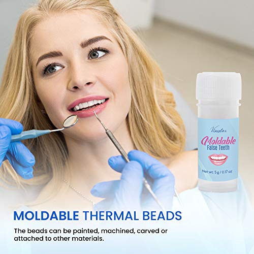 Teeth Repair Kit, Temporary Teeth Replacement Kit, Moldable False Teeth, Thermal Fitting Beads For Snap On Instant And Confident Smile, With Mouth Mirror, Mouth Tweezer, Dental Probe #TOP4