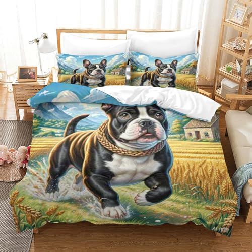 Housse de couette 140x200 fermeture éclair parure lit microfibre ado - 2