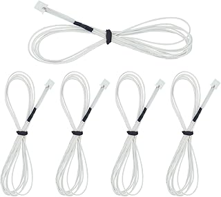 Sensor de termistor 100K ohm,ERYUE Impressora 3D NTC 3950 Termistores Sensor de temperatura NTC3950 100K ohm Compatível com Ender 3 3D Printer Heatbed ou Hot End Extruser 1Meter (39.3in) 5PCS