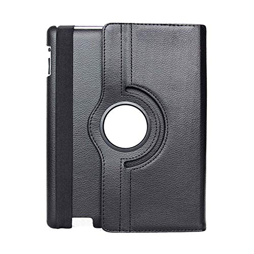Funda Giratoria para Apple iPad Air 1 2 Flip Litchi Funda de Cuero con Soporte Inteligente para iPad 9.7" 2017/2018 para iPad 5/6