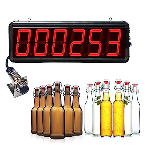 Contador digital infrarrojo LED para cinta transportadora. Pantalla de 4 dígitos. Conteo de hasta 9999. Alcance de detección de 1000 cm. Ideal para entornos industriales y educativos.