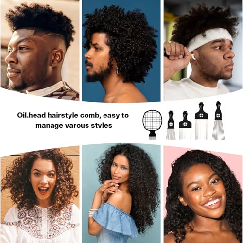Set de 5 Peines Afro para Hombres y Mujeres miniatura 5