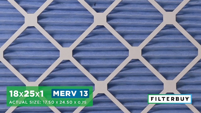 Image of Filterbuy 18x25x1 Air Filter MERV 13 Smoke & Allergy Defense (4-Pack)