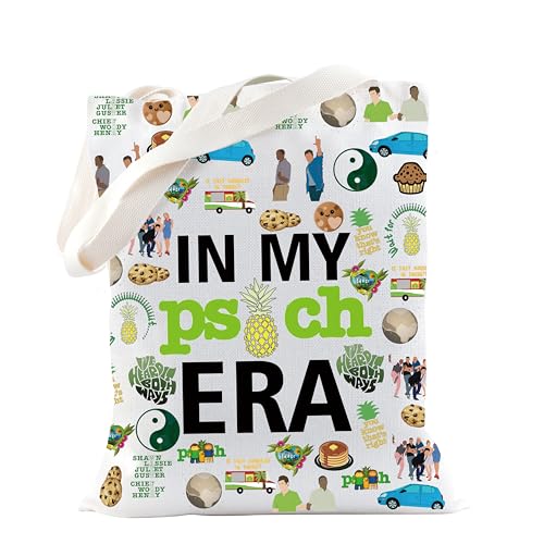 TSOTMO TV Show Merch Gift Detective Gifts Shawn Spencer Tote Bag for TV Fans Comedy Sitcom Pineapple Gift (Psy ERA)