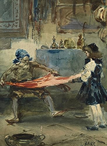 Scène orientale par Leon Bakst : toile moderne pour décorer votre salon chaleureux