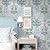LXCREAT Blue Floral Wallpaper Peel and Stick Vintage Tulip Contact Paper Boho Wall Paper Flower Textured Removable Vinyl Self Adhesive Waterproof for Bedroom Renter Friendly Decor 17.5 in X 393.7in