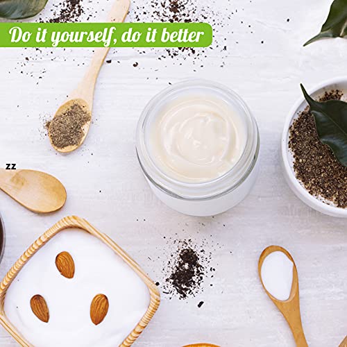 2oz Jars with Lids, HOA Kinh 30 Pack Clear Glass Jars Empty Cosmetic Containers Round Airtight Glass Jar with Inner Liners and black Lids for Storing Lotions, Powders, and Ointments2